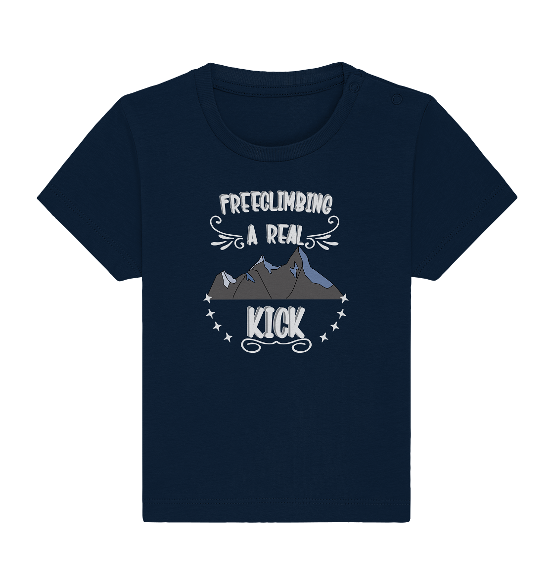 Freeclimbing - a real kick, sportlich & gefährlich - Baby Organic Shirt
