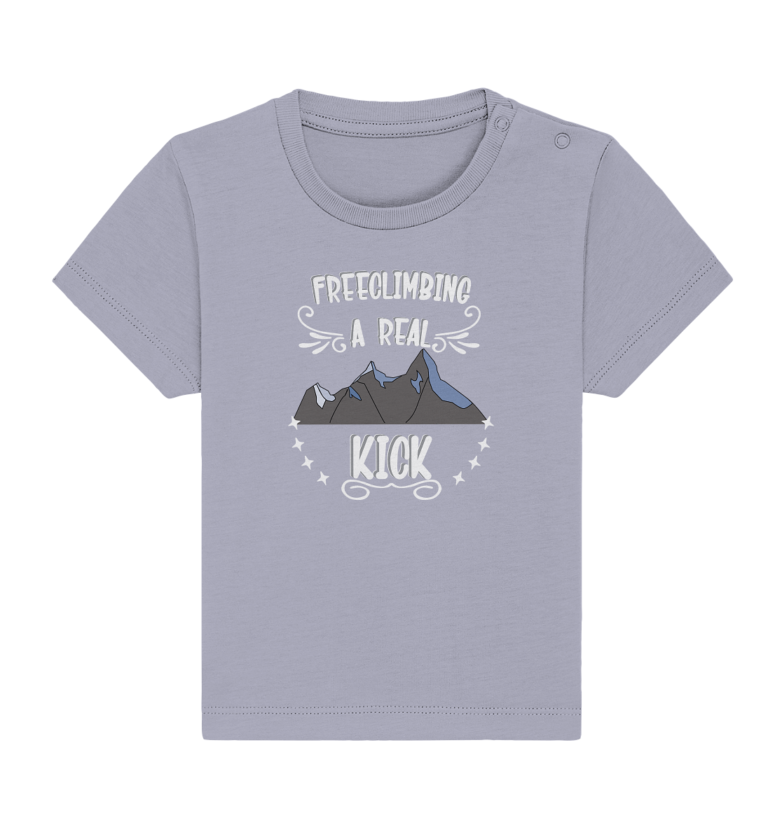 Freeclimbing - a real kick, sportlich & gefährlich - Baby Organic Shirt