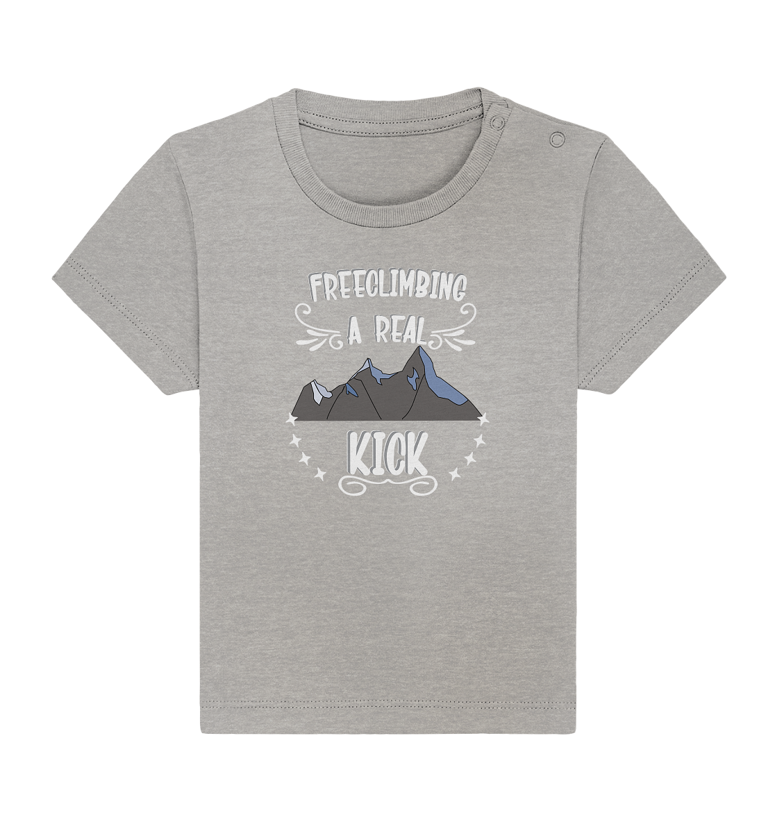 Freeclimbing - a real kick, sportlich & gefährlich - Baby Organic Shirt