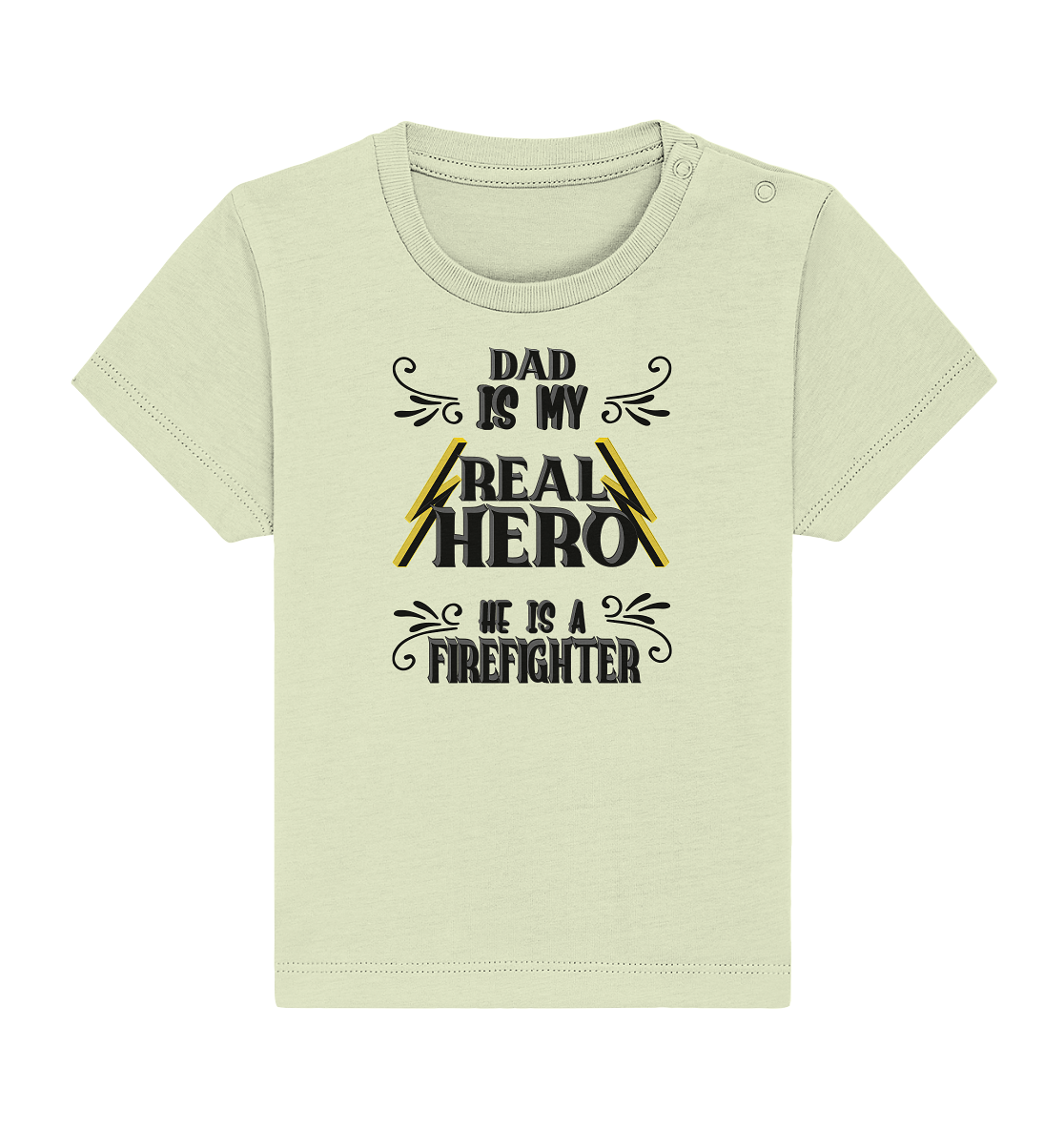 My Real Hero, Firefighter Dad - Baby Organic Shirt