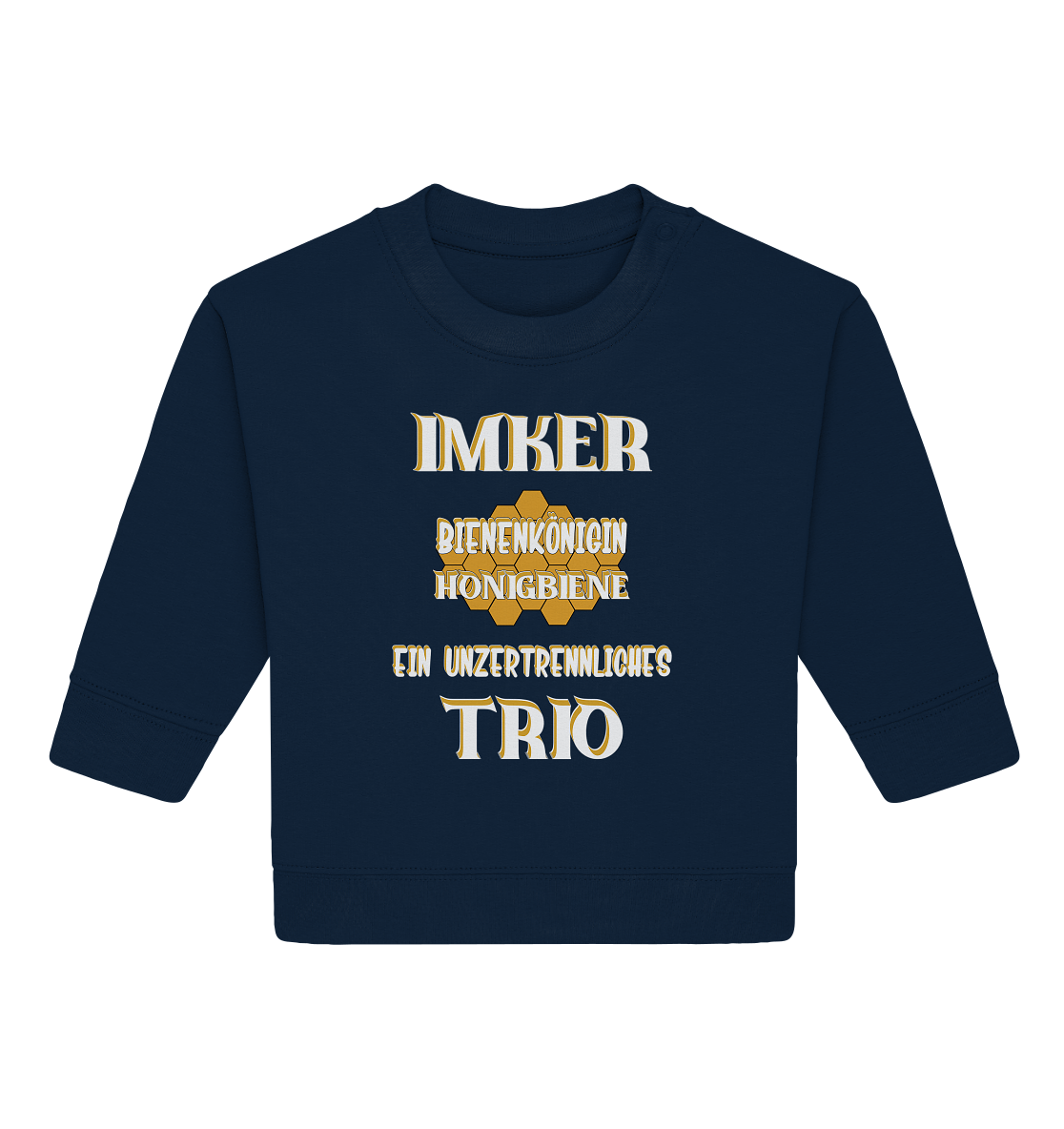 Imker- Bienenkönigin und Honigbiene, einTeam, Pfleger und Schützer von Bienen - Baby Organic Sweatshirt