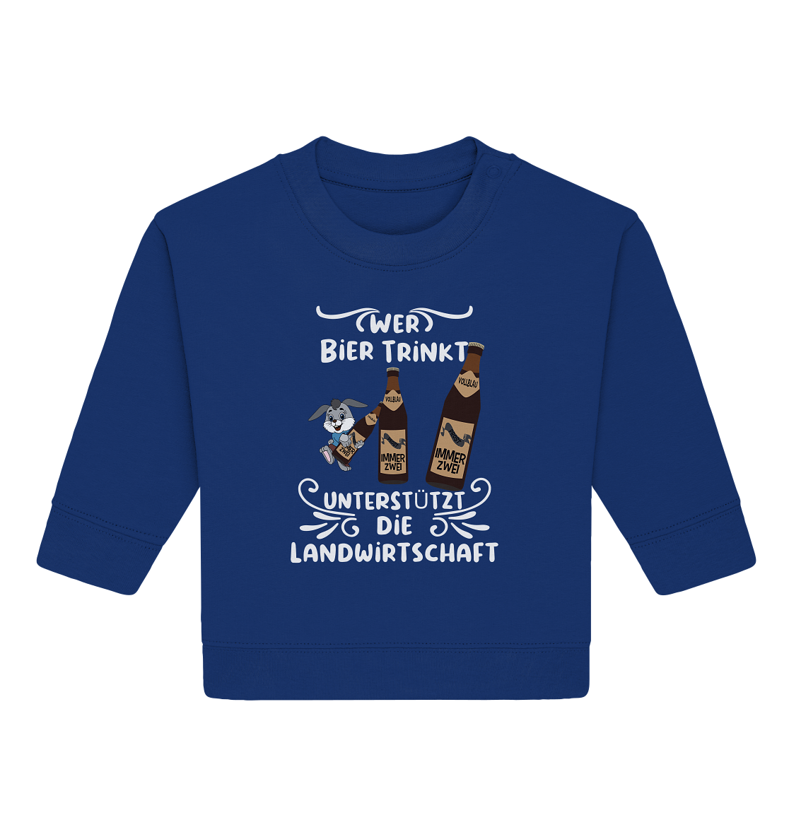 Wer Bier trinkt unterstützt die Landwirtschaft, Party- Shirt - Baby Organic Sweatshirt