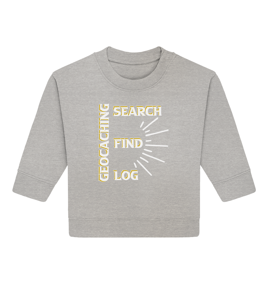 Geocaching-SEARCH-FIND-LOG, Cache Helles Disign - Baby Organic Sweatshirt