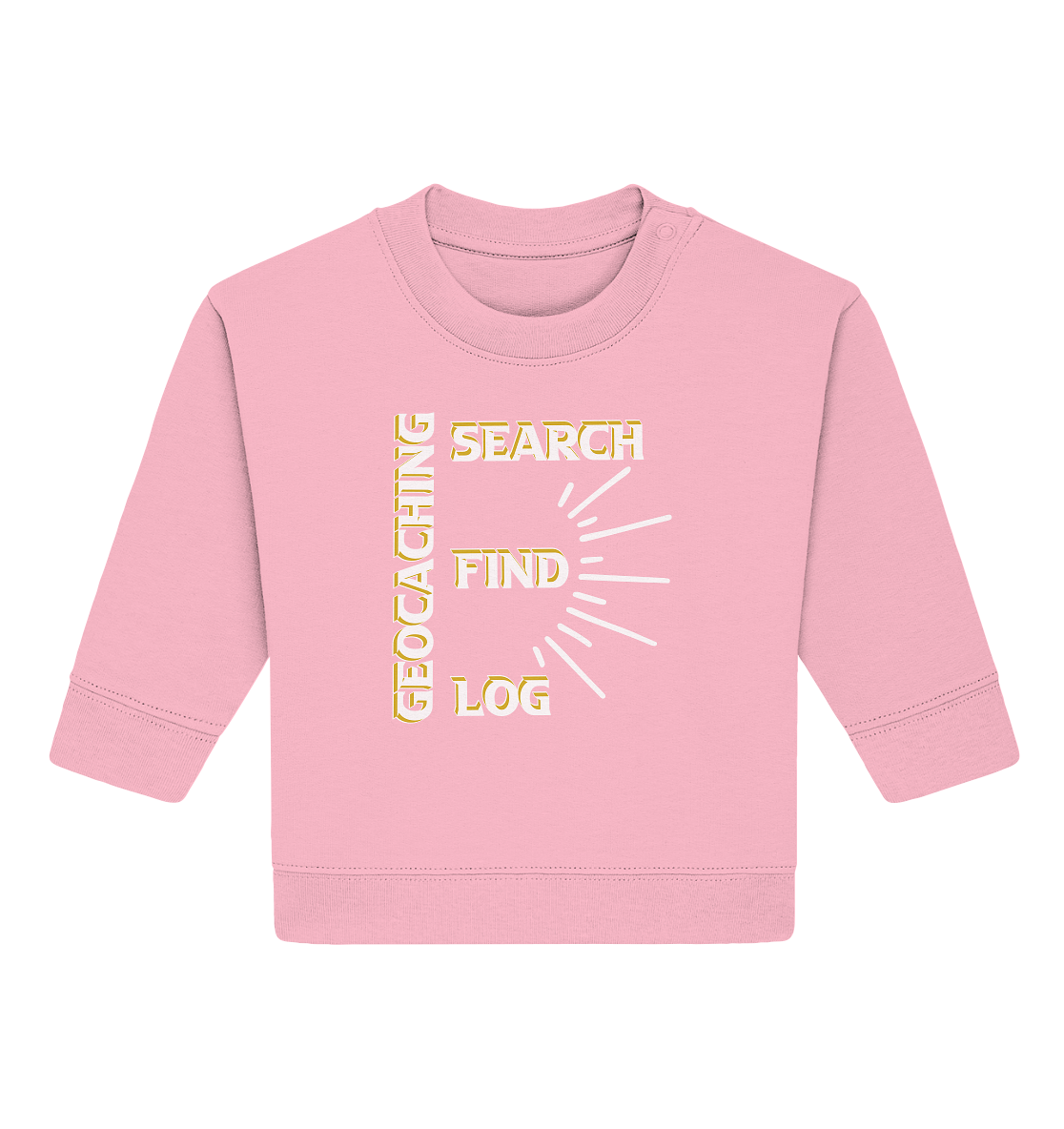 Geocaching-SEARCH-FIND-LOG, Cache Helles Disign - Baby Organic Sweatshirt