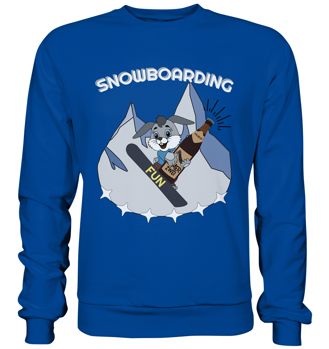 Snowboarder, Apres- Ski, Party danach, Piste, Helles Design - Basic Sweatshirt