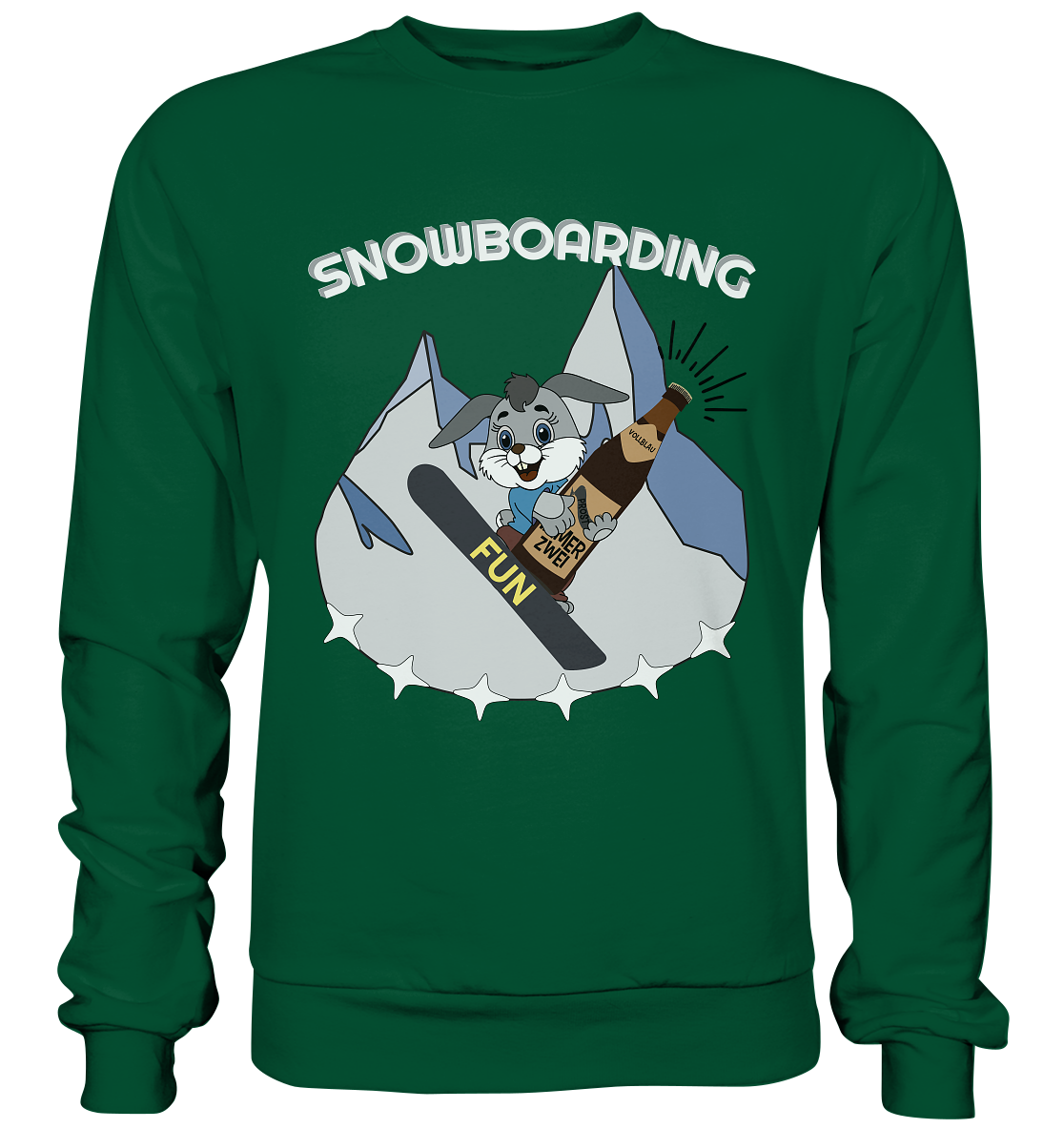 Snowboarder, Apres- Ski, Party danach, Piste, Helles Design - Basic Sweatshirt