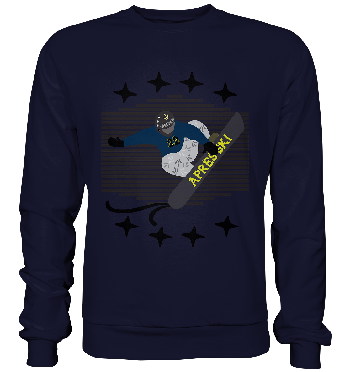 Snowboarding, Apres- Ski, Snowboard, - Basic Sweatshirt