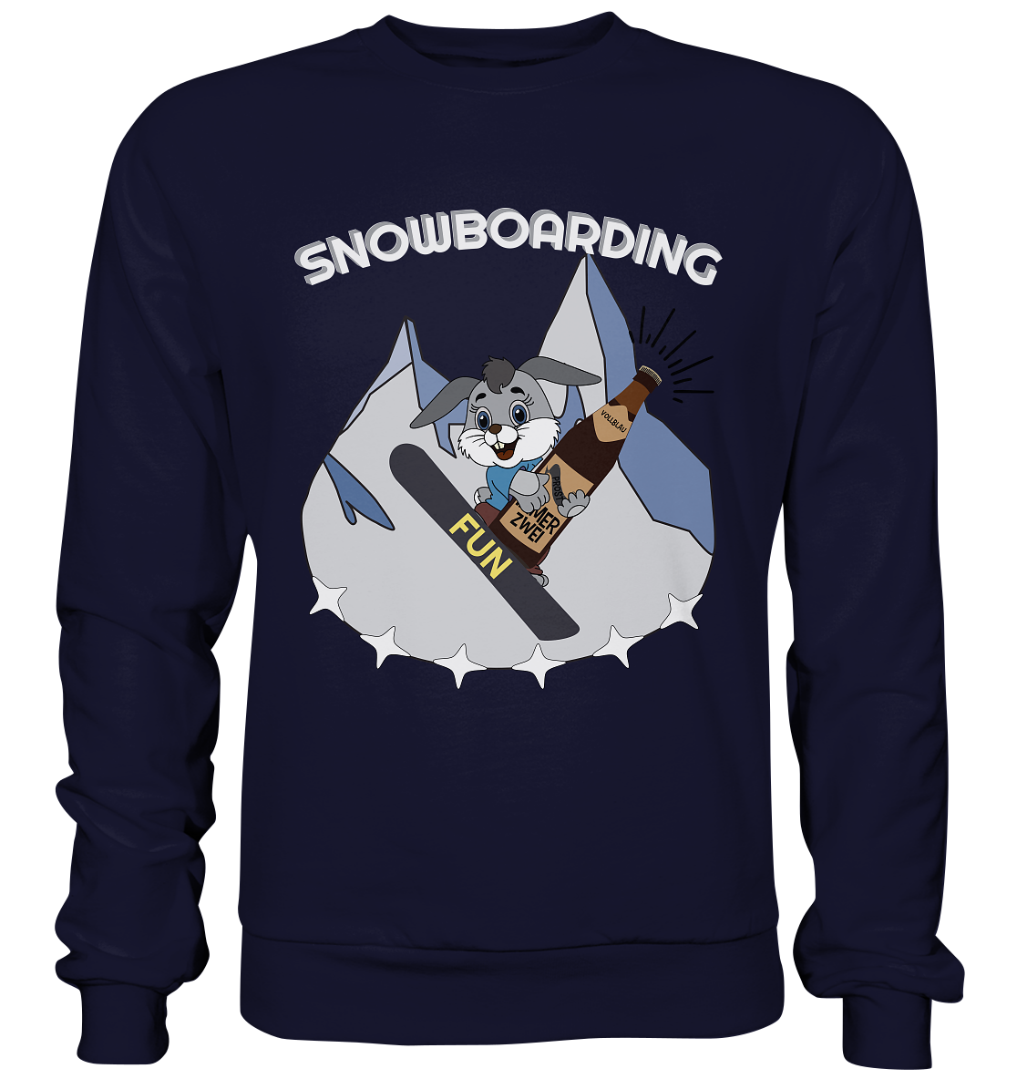Snowboarder, Apres- Ski, Party danach, Piste, Helles Design - Basic Sweatshirt