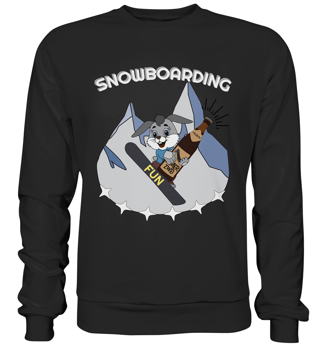 Snowboarder, Apres- Ski, Party danach, Piste, Helles Design - Basic Sweatshirt