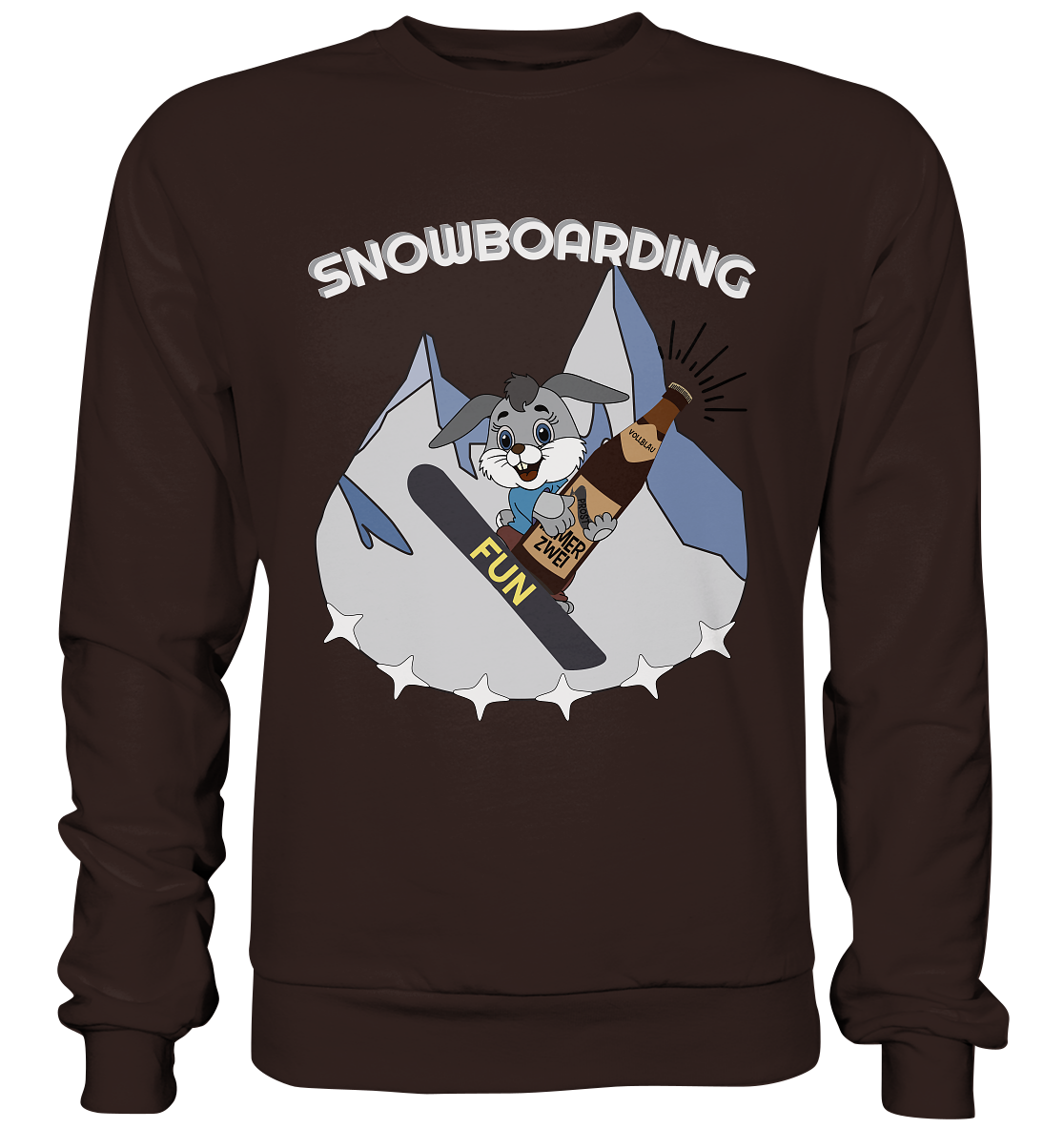 Snowboarder, Apres- Ski, Party danach, Piste, Helles Design - Basic Sweatshirt