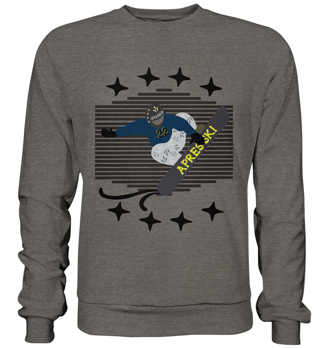 Snowboarding, Apres- Ski, Snowboard, - Basic Sweatshirt