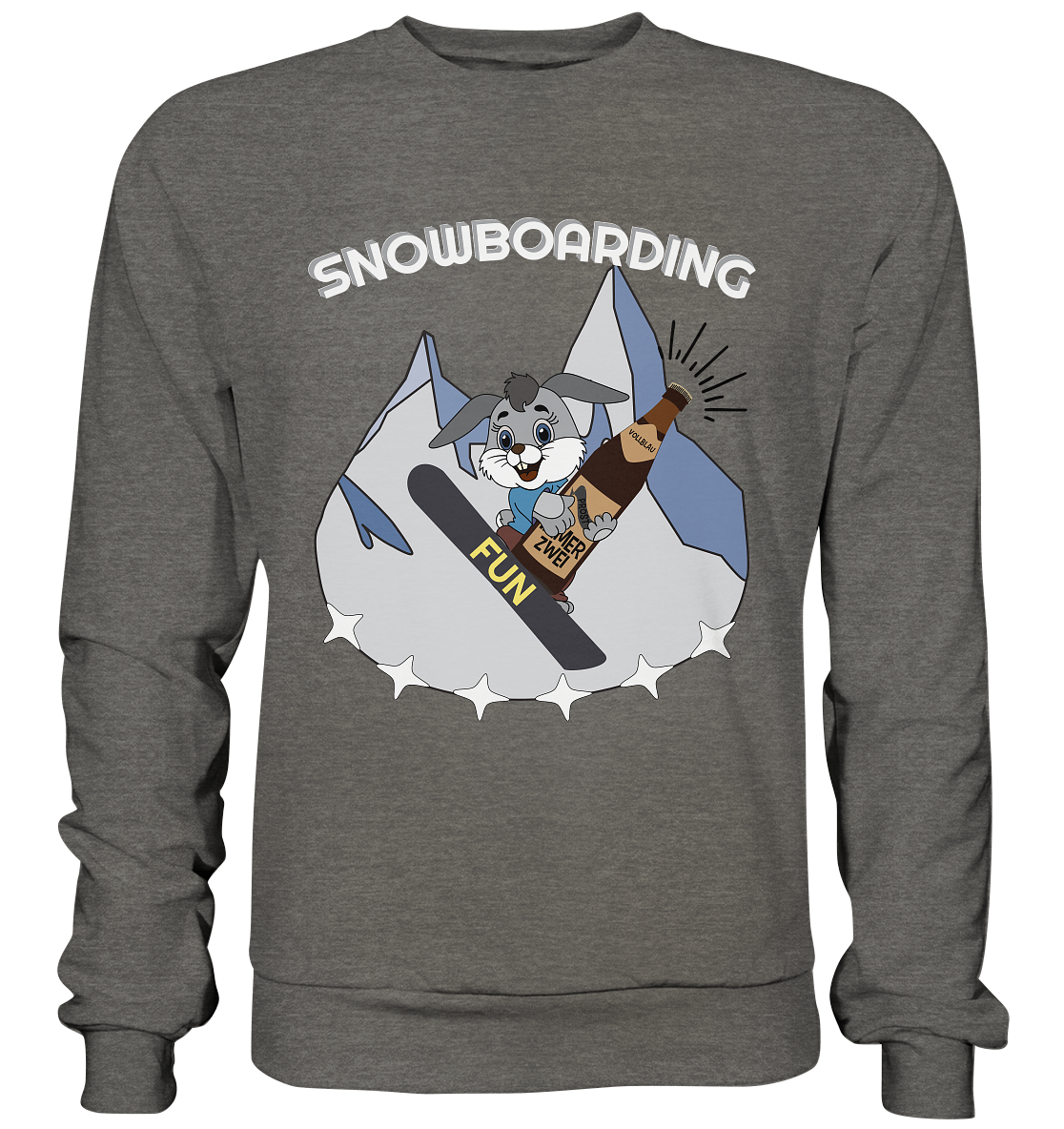 Snowboarder, Apres- Ski, Party danach, Piste, Helles Design - Basic Sweatshirt