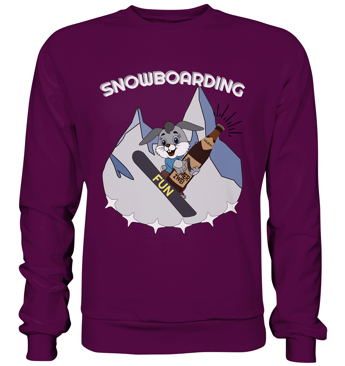 Snowboarder, Apres- Ski, Party danach, Piste, Helles Design - Basic Sweatshirt
