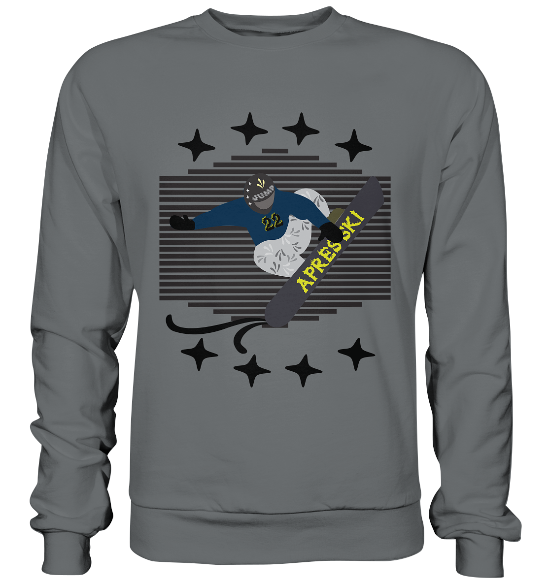Snowboarding, Apres- Ski, Snowboard, - Basic Sweatshirt