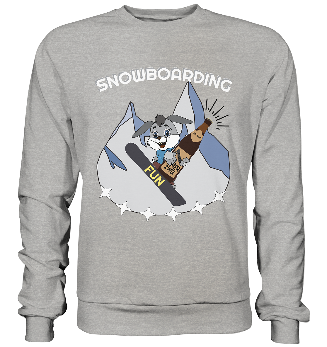 Snowboarder, Apres- Ski, Party danach, Piste, Helles Design - Basic Sweatshirt