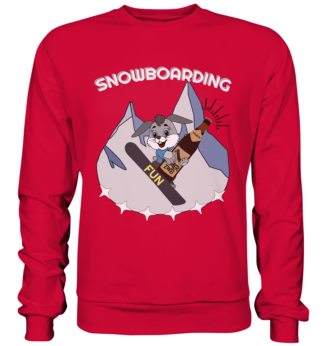 Snowboarder, Apres- Ski, Party danach, Piste, Helles Design - Basic Sweatshirt