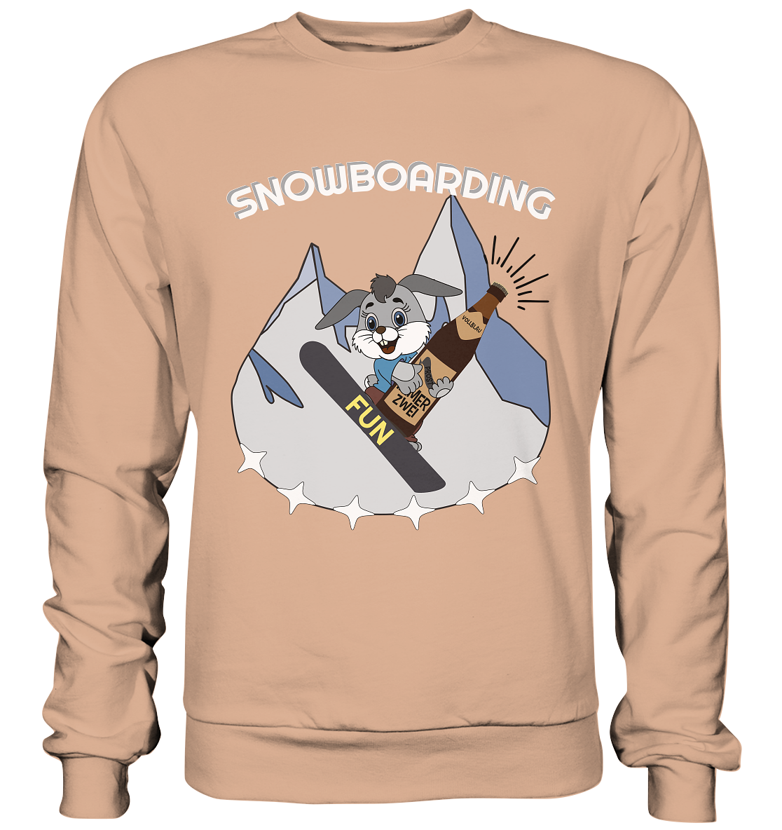 Snowboarder, Apres- Ski, Party danach, Piste, Helles Design - Basic Sweatshirt