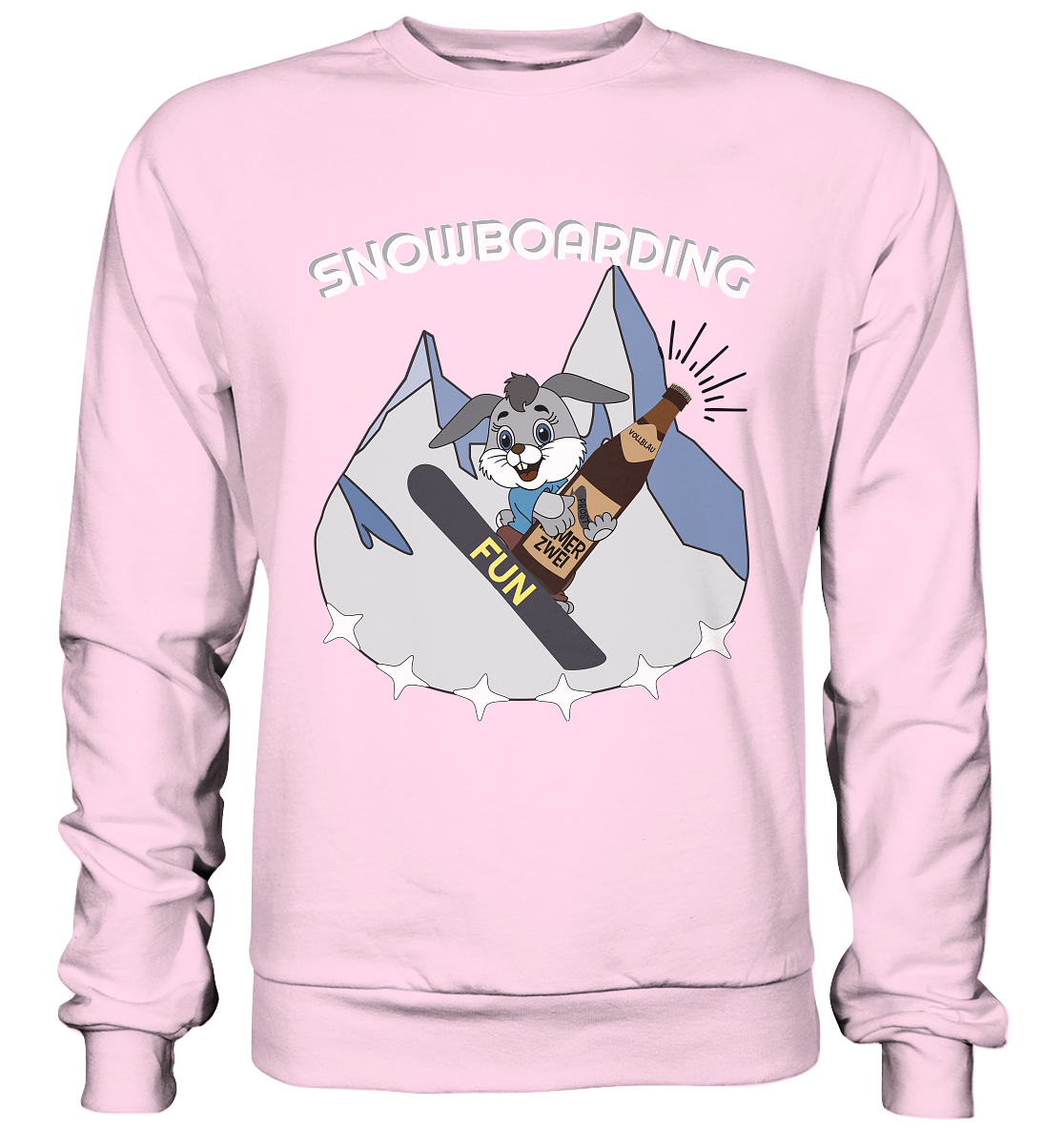 Snowboarder, Apres- Ski, Party danach, Piste, Helles Design - Basic Sweatshirt