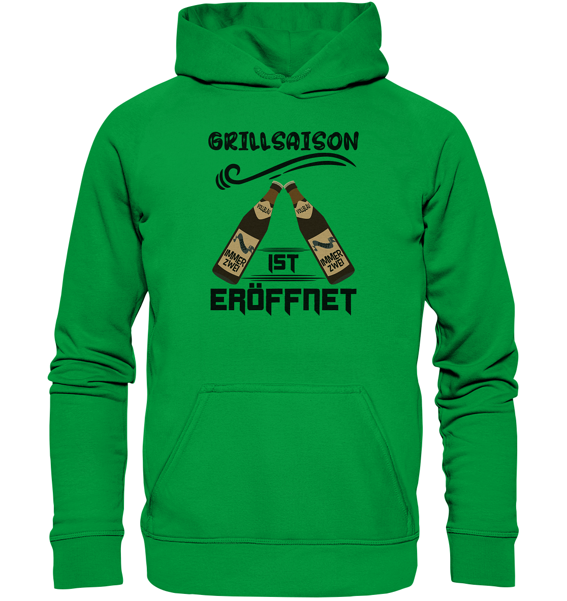 Grillsaison ist eröffnet, Grillen, Party, Feiern, Schwarzes Design - Basic Unisex Hoodie