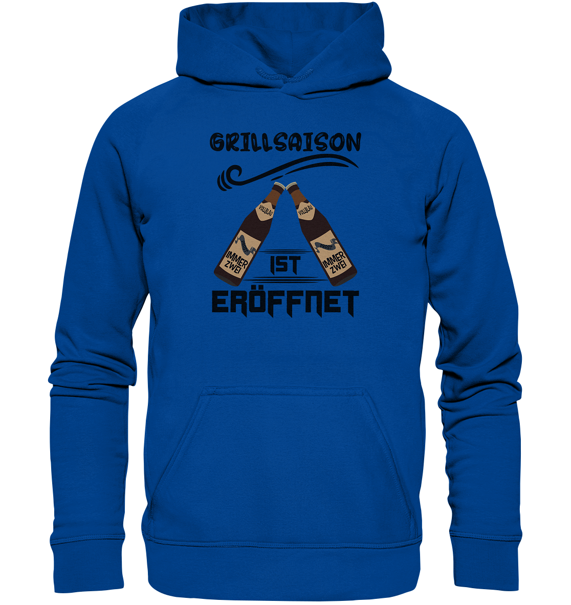 Grillsaison ist eröffnet, Grillen, Party, Feiern, Schwarzes Design - Basic Unisex Hoodie