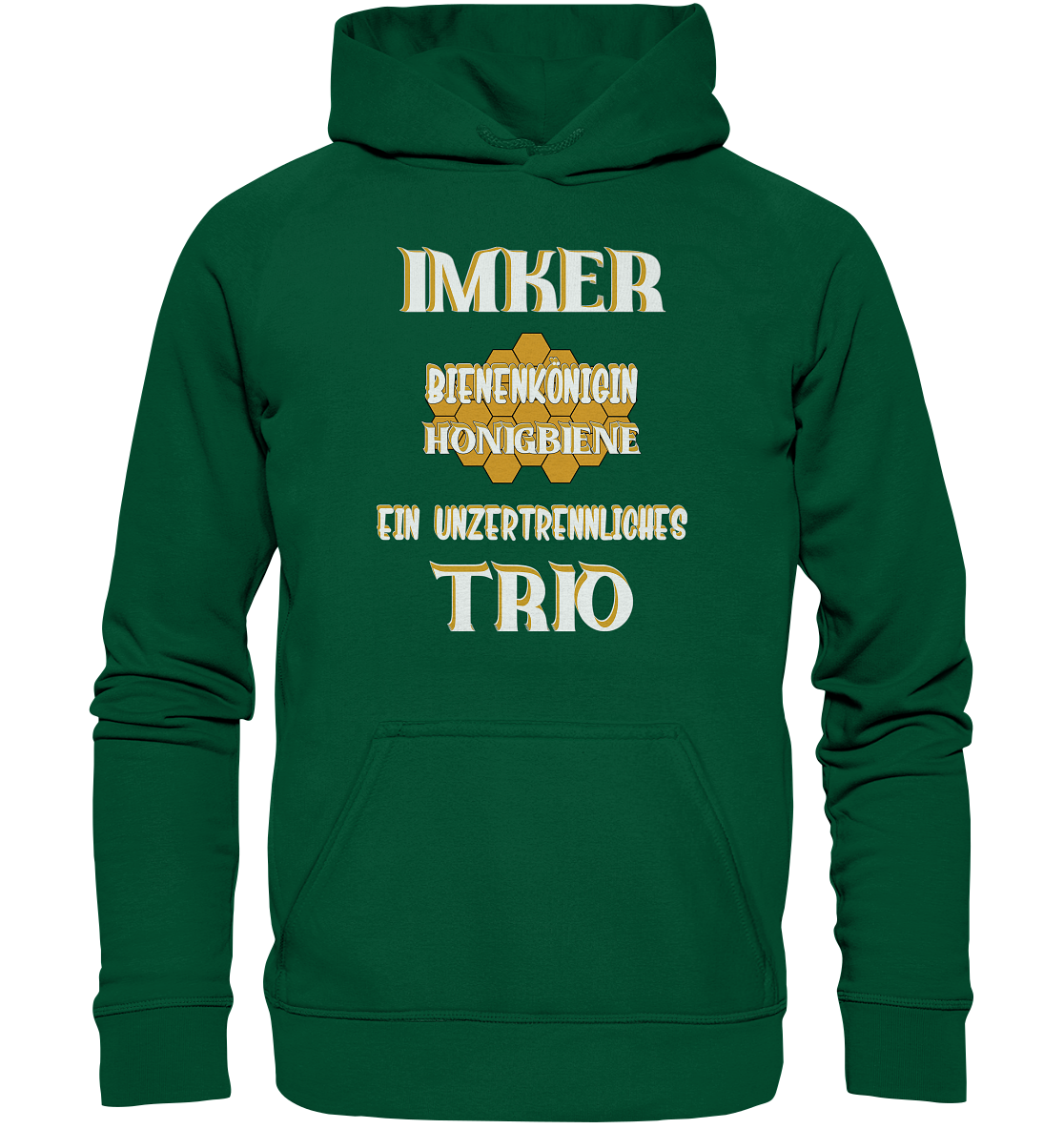 Imker- Bienenkönigin und Honigbiene, einTeam, Pfleger und Schützer von Bienen - Basic Unisex Hoodie