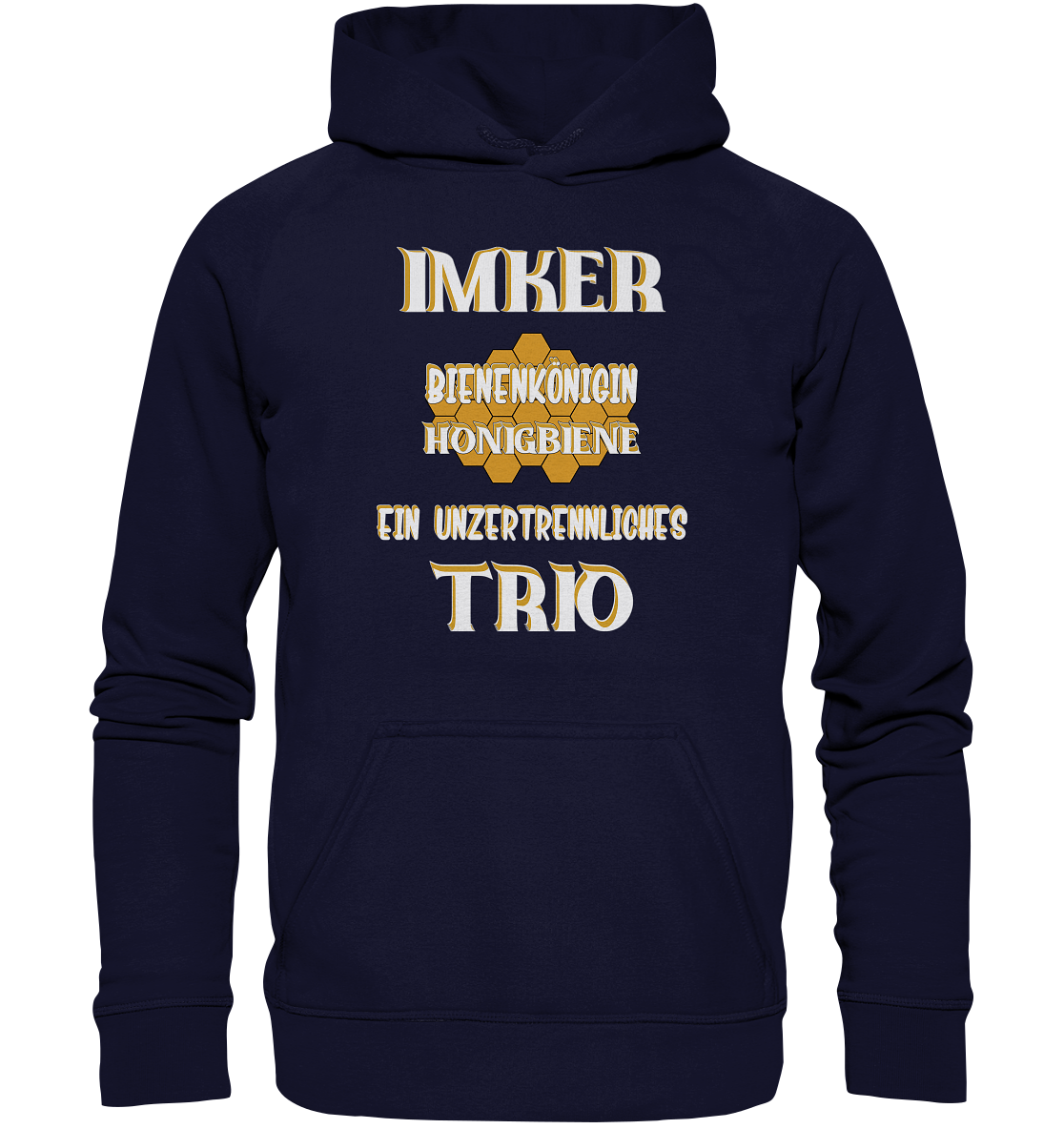 Imker- Bienenkönigin und Honigbiene, einTeam, Pfleger und Schützer von Bienen - Basic Unisex Hoodie