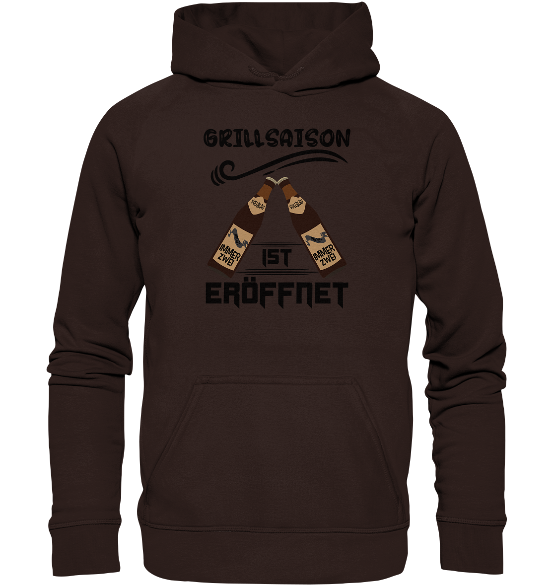 Grillsaison ist eröffnet, Grillen, Party, Feiern, Schwarzes Design - Basic Unisex Hoodie