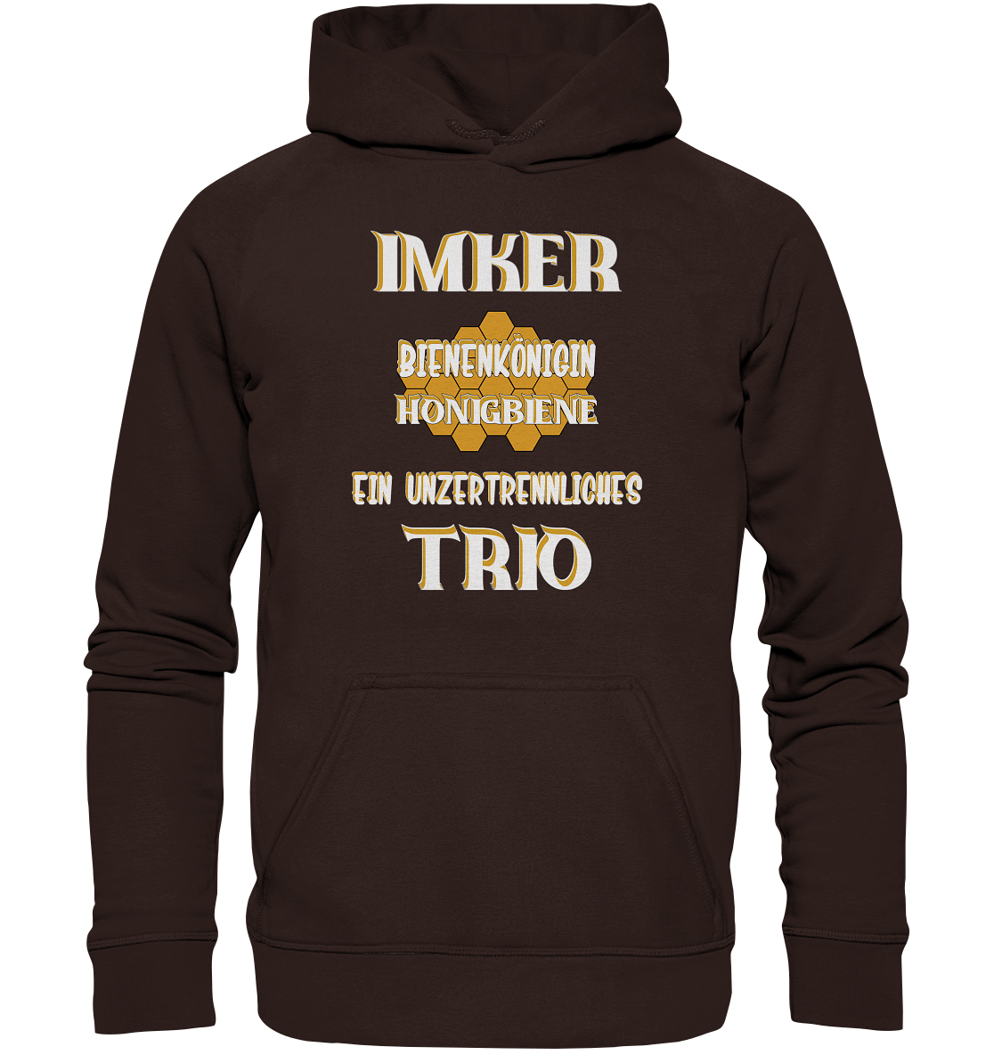Imker- Bienenkönigin und Honigbiene, einTeam, Pfleger und Schützer von Bienen - Basic Unisex Hoodie