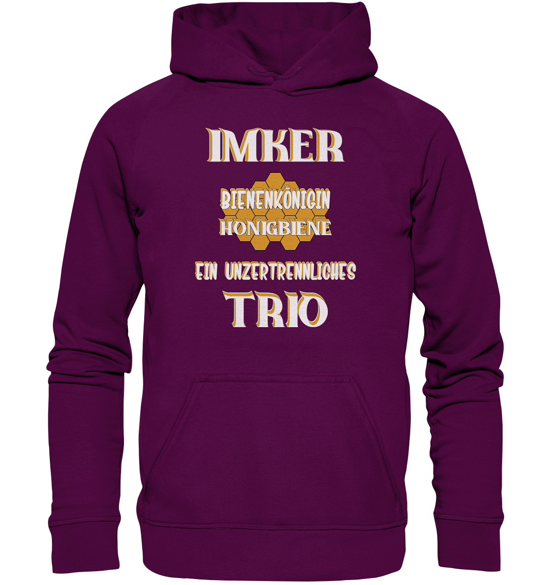 Imker- Bienenkönigin und Honigbiene, einTeam, Pfleger und Schützer von Bienen - Basic Unisex Hoodie