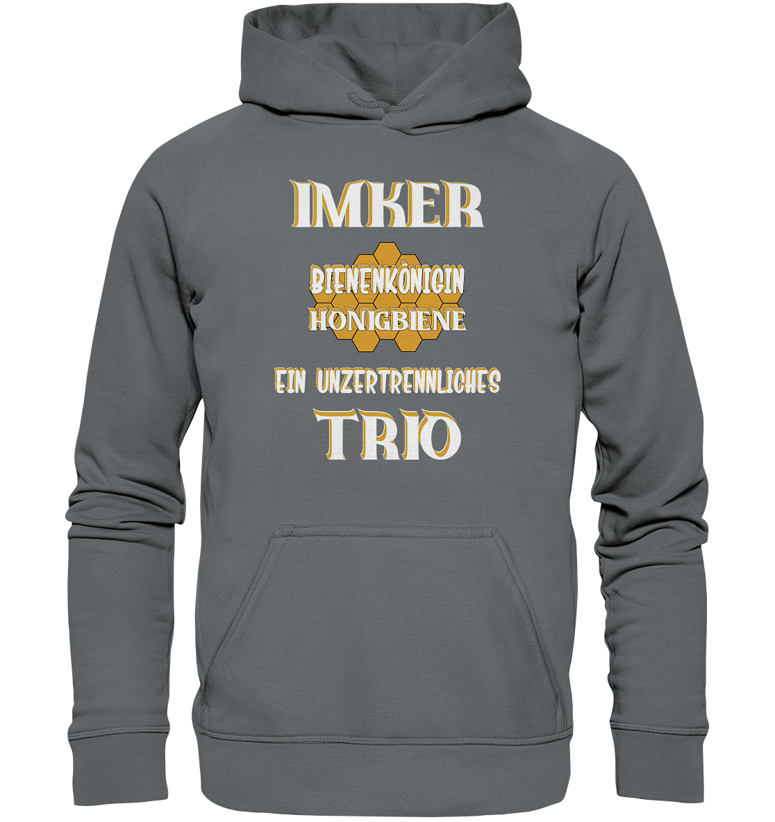 Imker- Bienenkönigin und Honigbiene, einTeam, Pfleger und Schützer von Bienen - Basic Unisex Hoodie