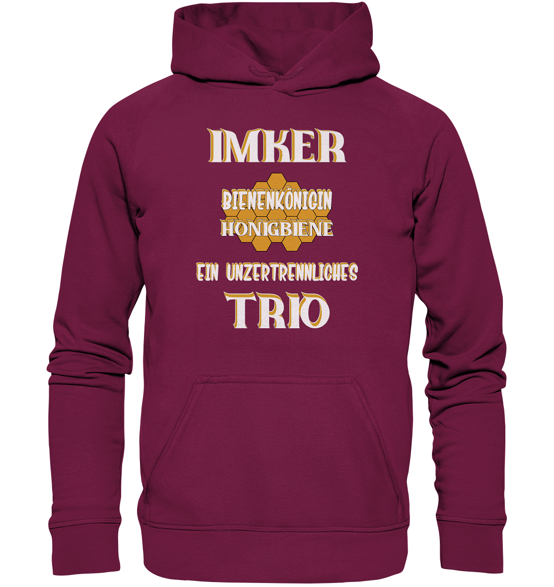 Imker- Bienenkönigin und Honigbiene, einTeam, Pfleger und Schützer von Bienen - Basic Unisex Hoodie