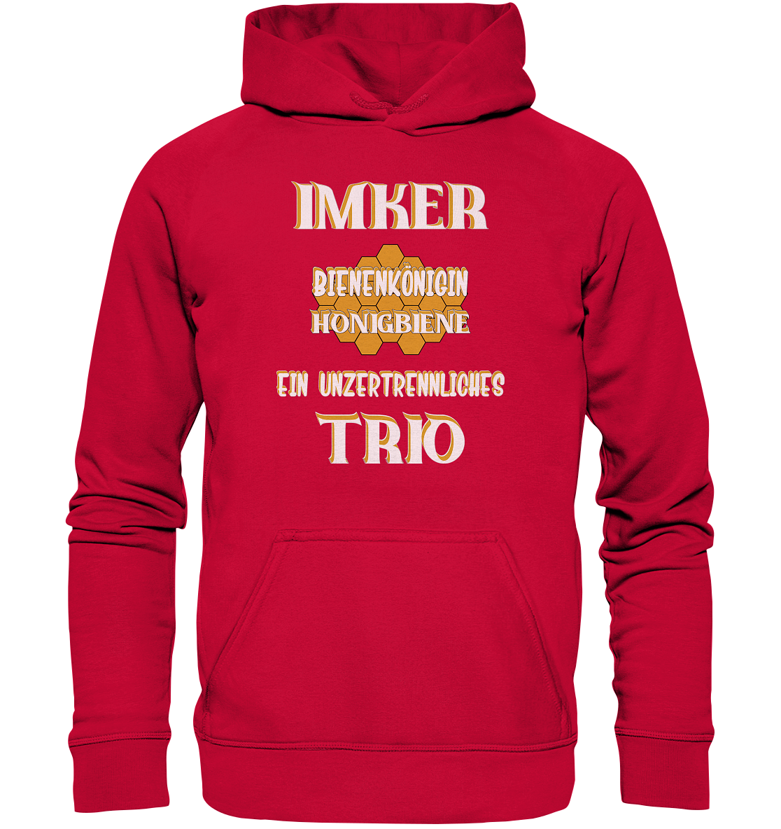 Imker- Bienenkönigin und Honigbiene, einTeam, Pfleger und Schützer von Bienen - Basic Unisex Hoodie