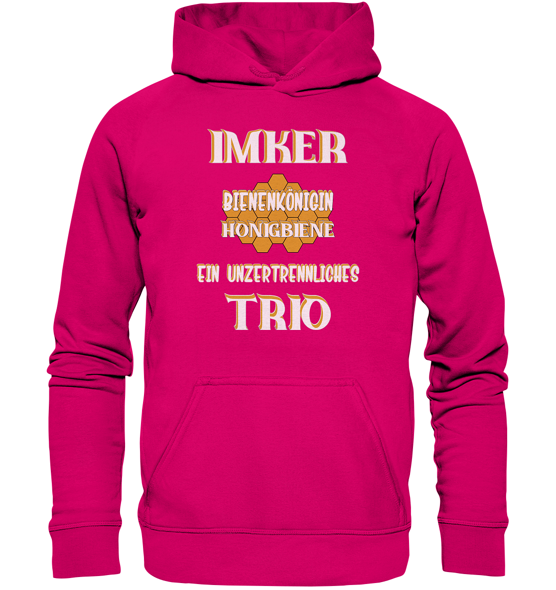 Imker- Bienenkönigin und Honigbiene, einTeam, Pfleger und Schützer von Bienen - Basic Unisex Hoodie
