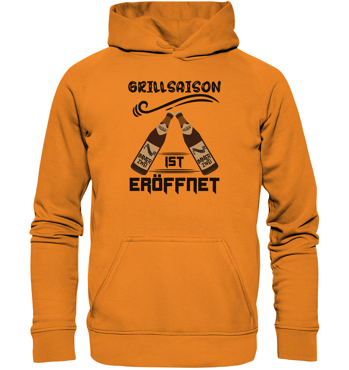 Grillsaison ist eröffnet, Grillen, Party, Feiern, Schwarzes Design - Basic Unisex Hoodie