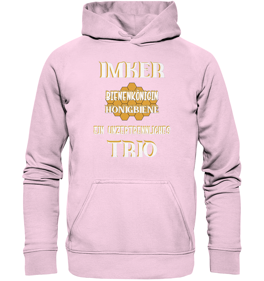 Imker- Bienenkönigin und Honigbiene, einTeam, Pfleger und Schützer von Bienen - Basic Unisex Hoodie