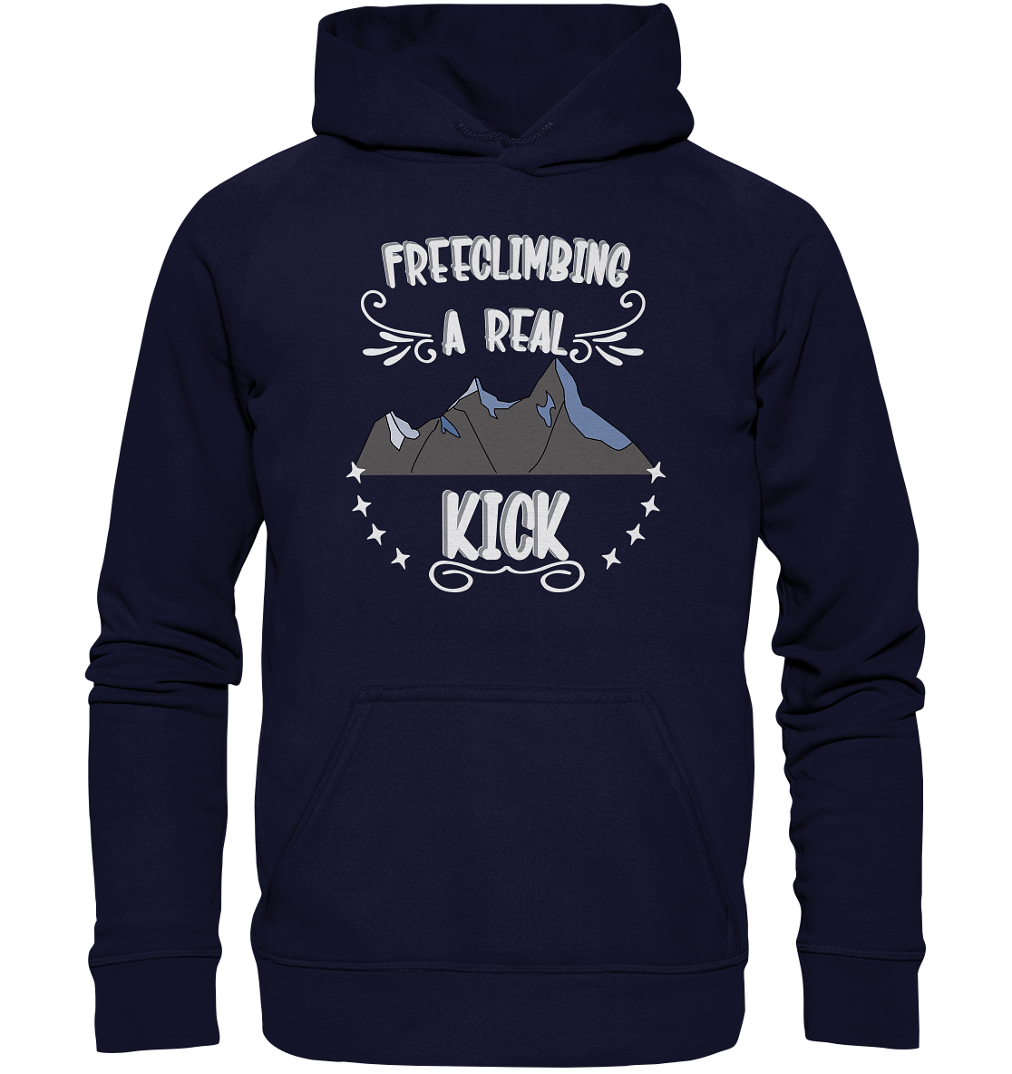 Freeclimbing - a real kick, sportlich & gefährlich - Basic Unisex Hoodie XL