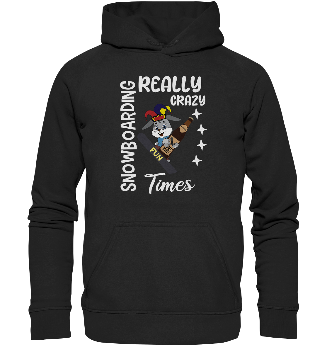Snowboarding, Crazy Times, Snowboarder, Party - Basic Unisex Hoodie XL
