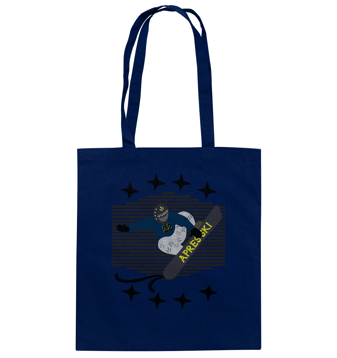 Snowboarding, Apres- Ski, Snowboard, - Baumwolltasche