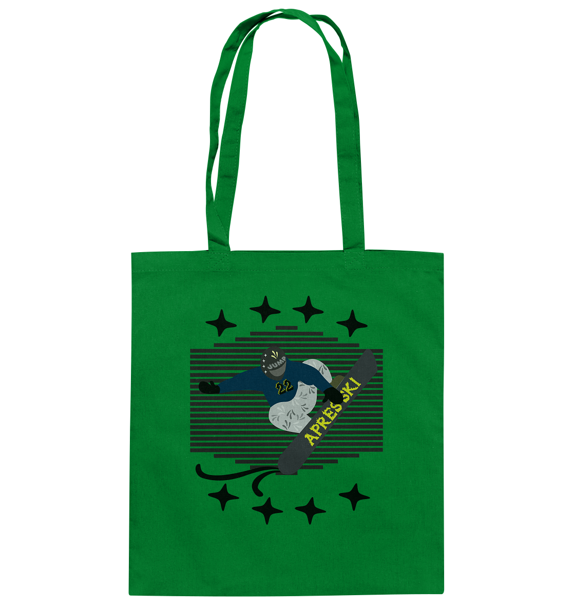 Snowboarding, Apres- Ski, Snowboard, - Baumwolltasche