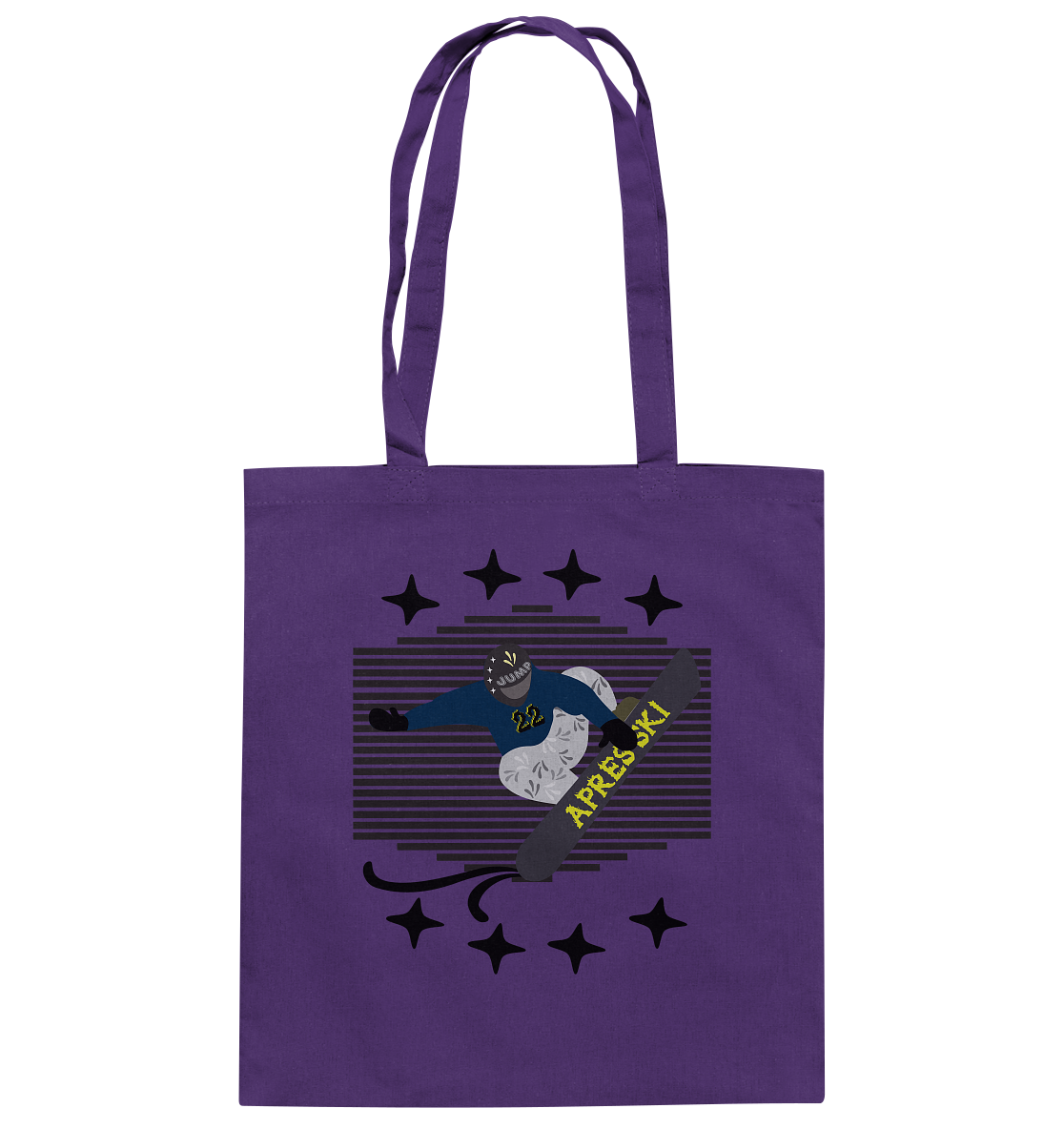 Snowboarding, Apres- Ski, Snowboard, - Baumwolltasche