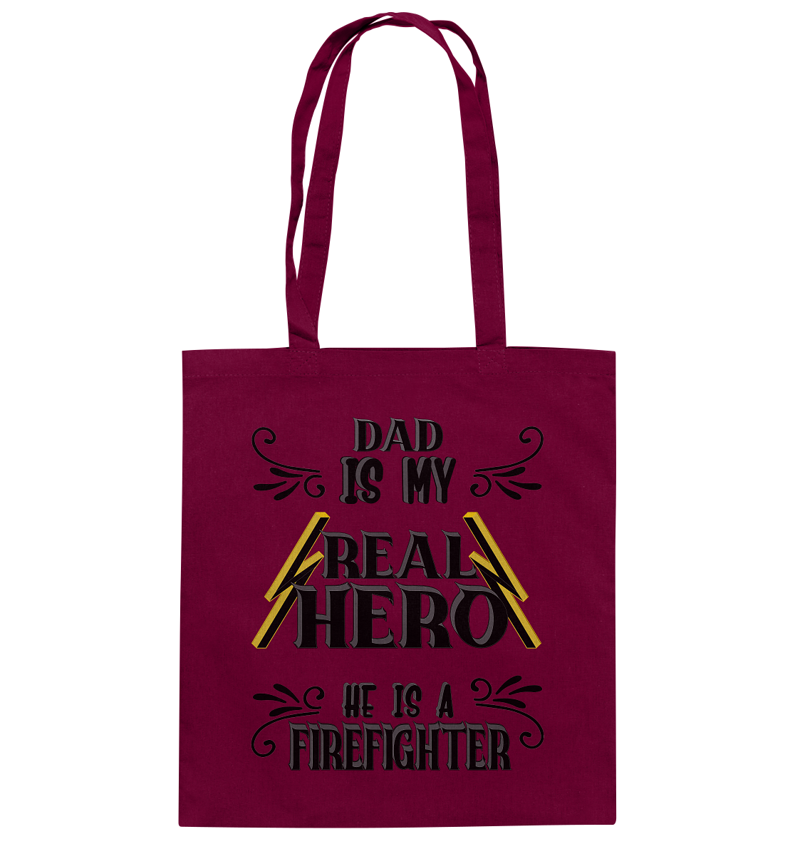 My Real Hero, Firefighter Dad - Baumwolltasche
