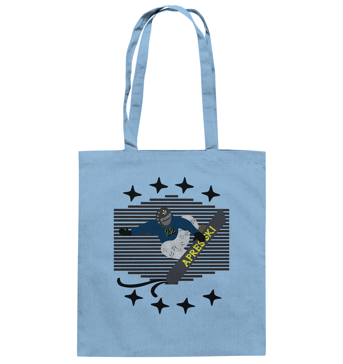 Snowboarding, Apres- Ski, Snowboard, - Baumwolltasche