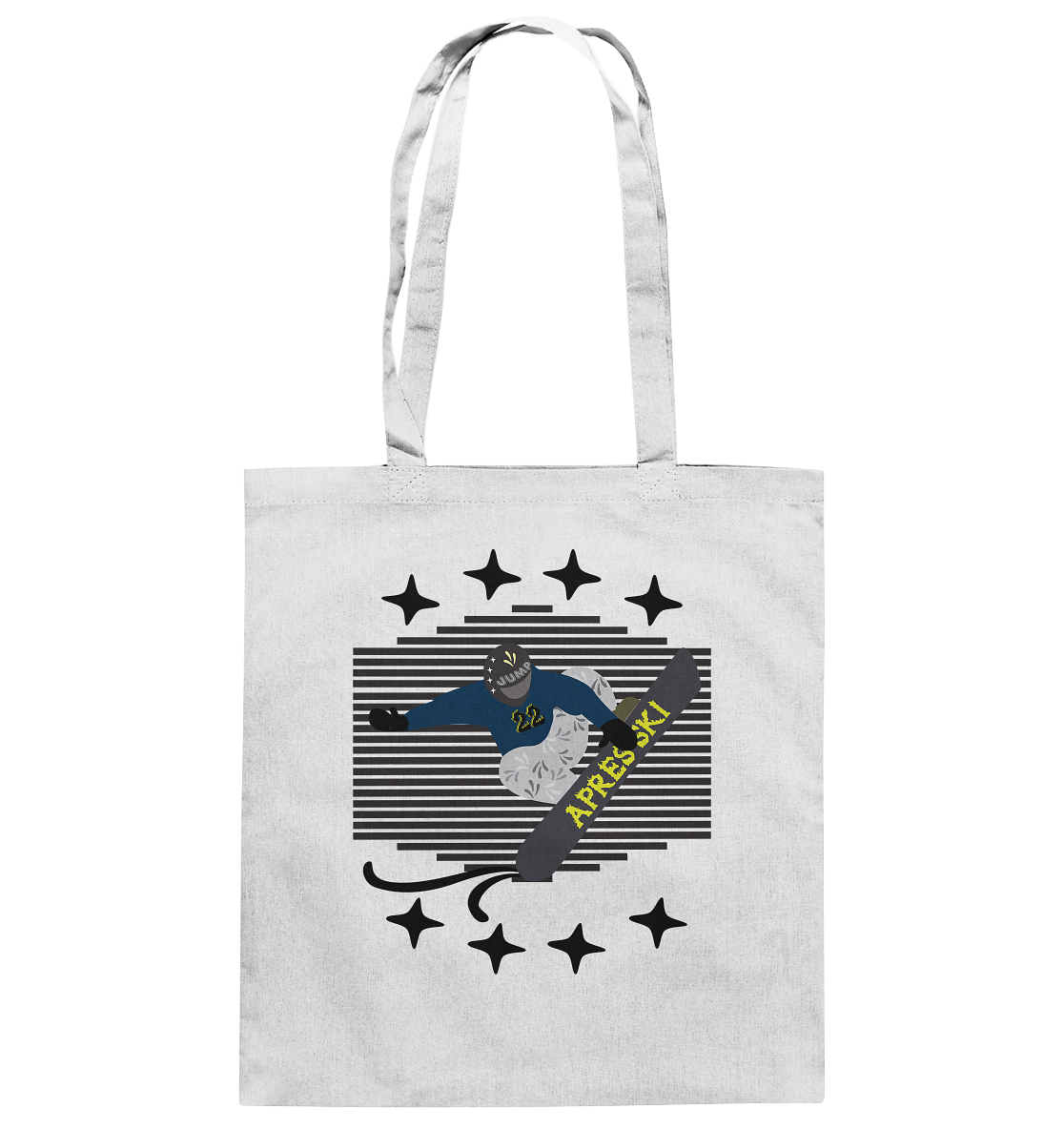 Snowboarding, Apres- Ski, Snowboard, - Baumwolltasche