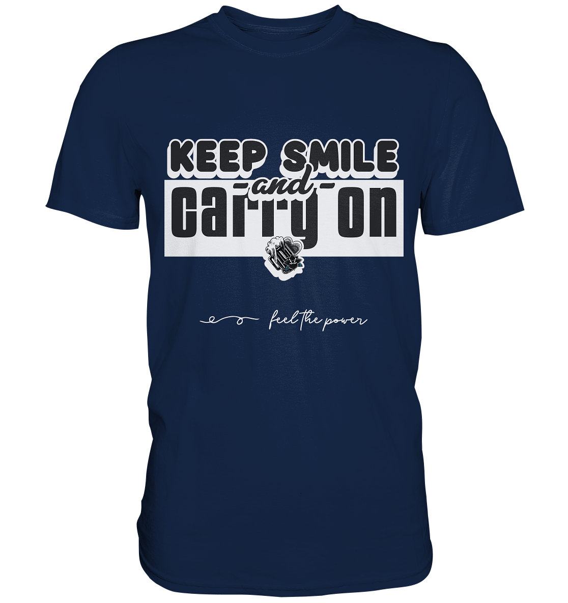 Keep Smile Blaues Unisex Shirt