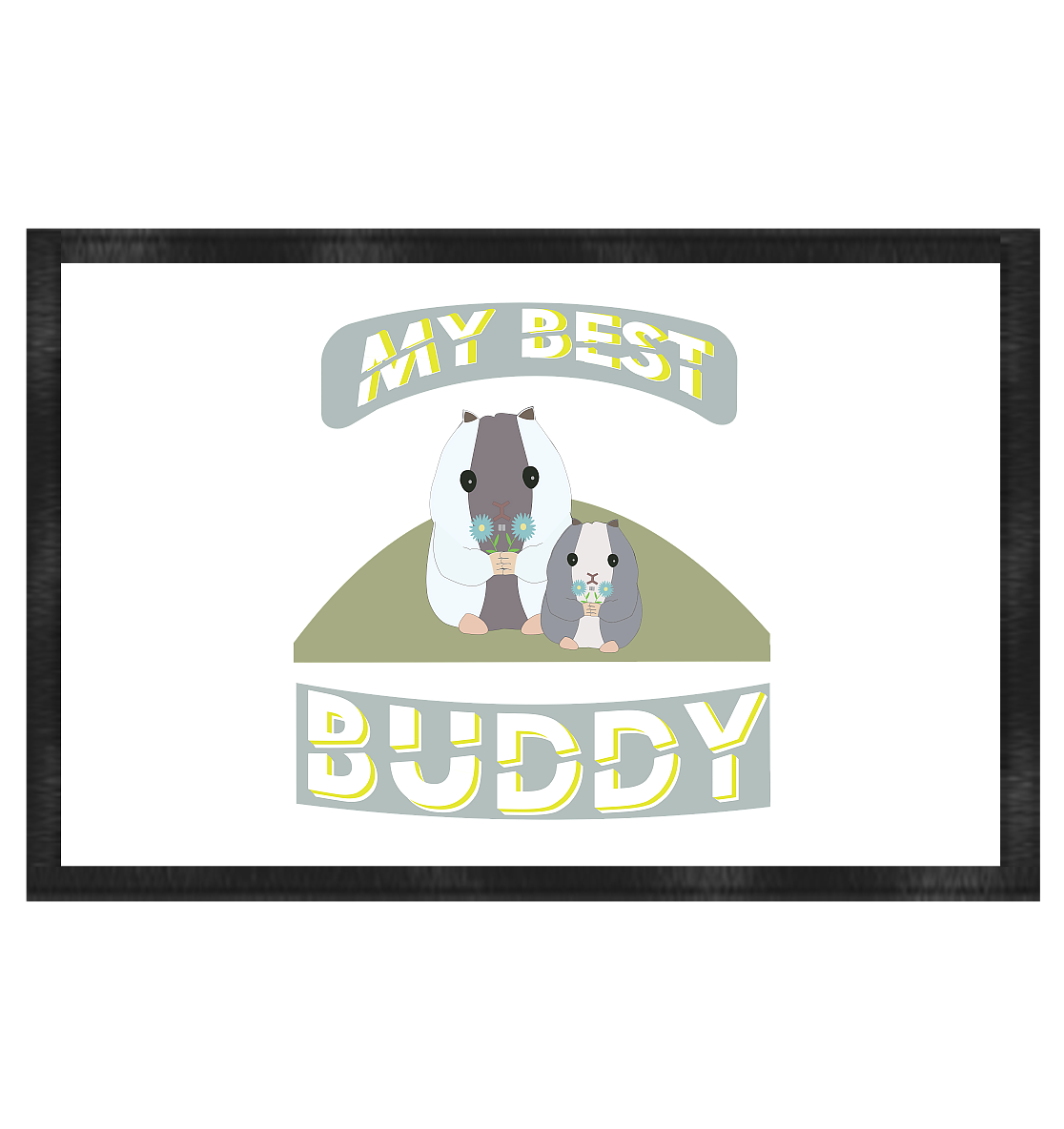 Best Buddy, Beste Freunde - Fußmatte 60x40cm