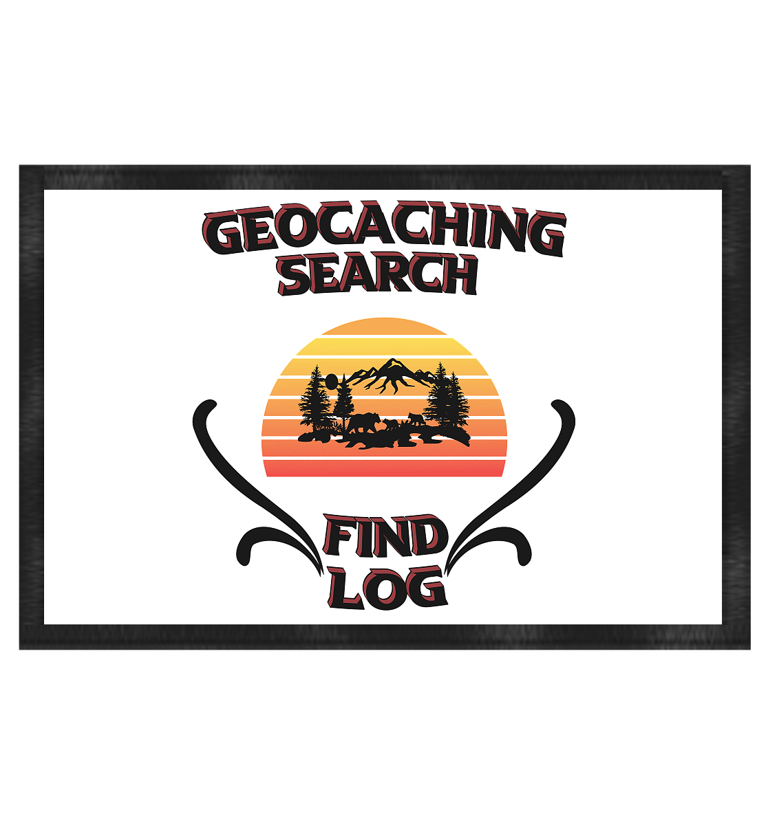Geocaching, Suchen, Finden und Log, Geocaches - Fußmatte 60x40cm