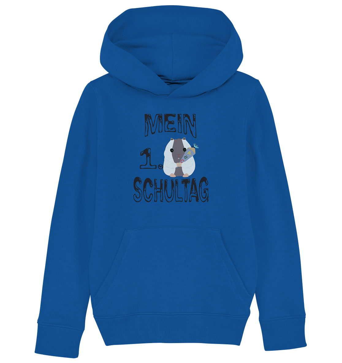 Schulanfang Schwarzes Design, Einschulung, Zuckettüte - Kids Organic Hoodie
