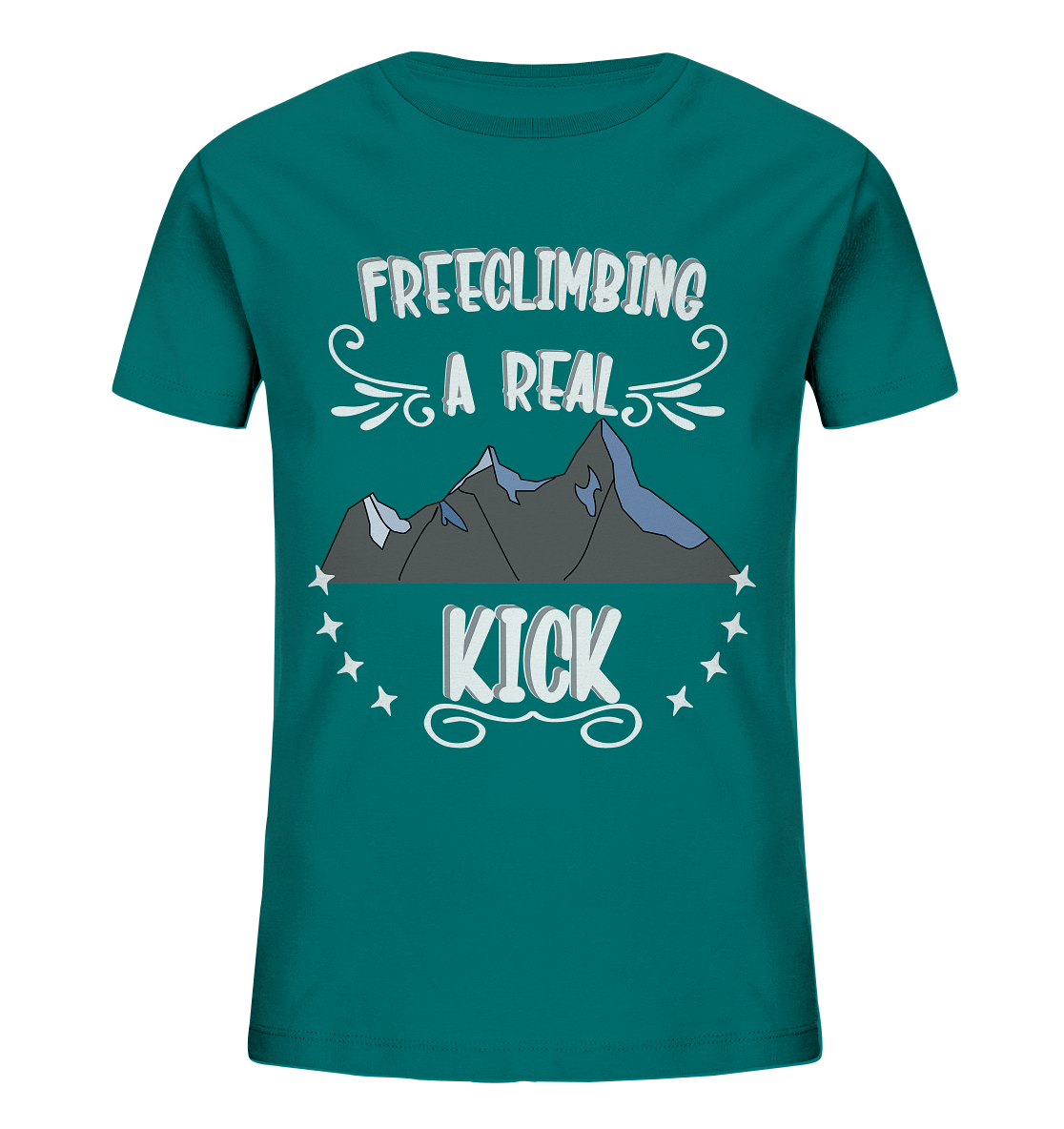 Freeclimbing - a real kick, sportlich & gefährlich - Kids Organic Shirt