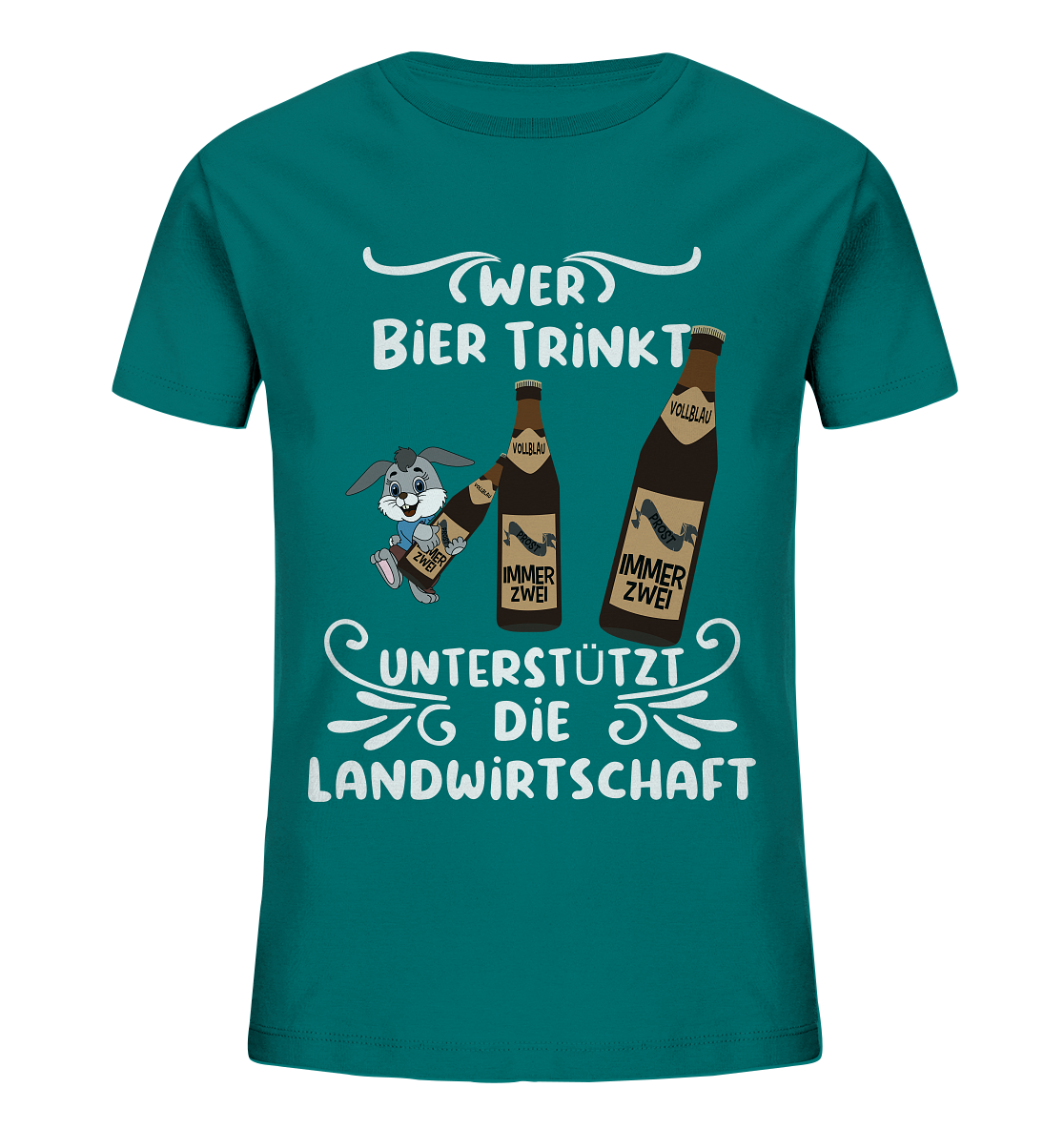 Wer Bier trinkt unterstützt die Landwirtschaft, Party- Shirt - Kids Organic Shirt