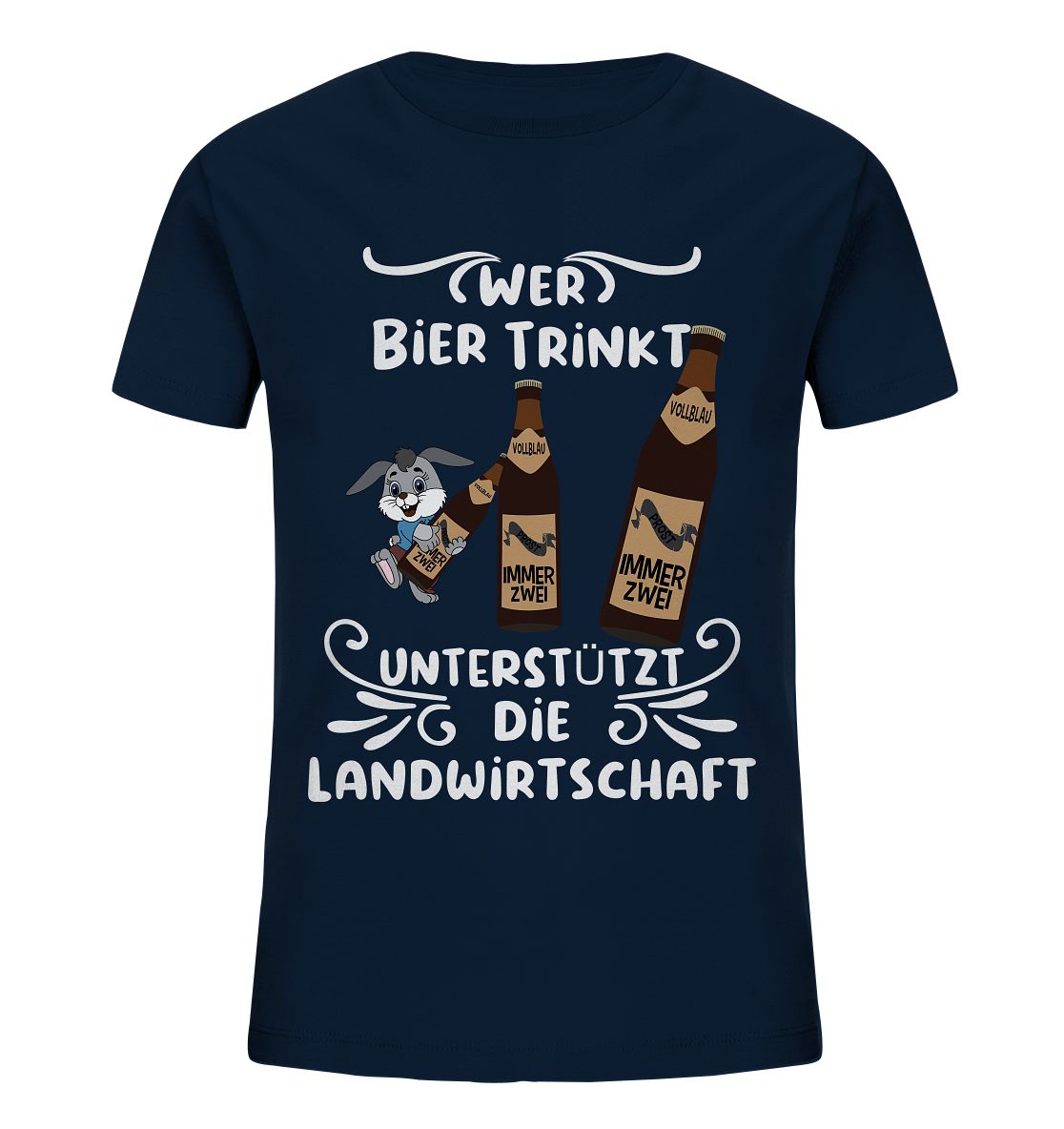 Wer Bier trinkt unterstützt die Landwirtschaft, Party- Shirt - Kids Organic Shirt